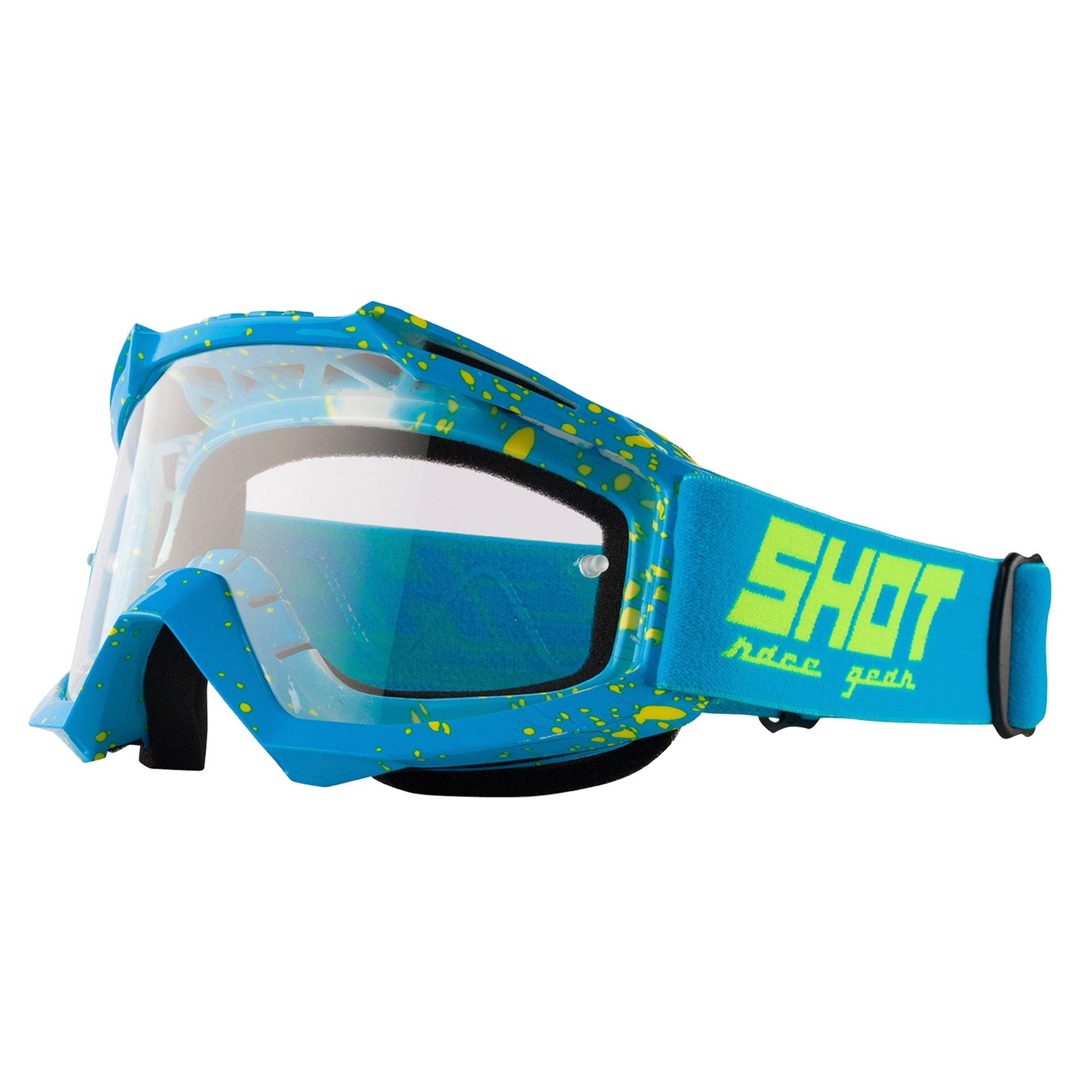 Shot Assault Drop Goggles Gloss Neon Blue