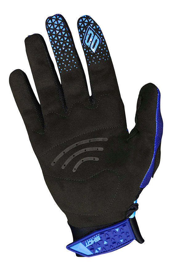 Shot Aerolite Delta Gloves Blue / Neon Orange - FREE UK Shipping, FREE 365 Day Returns | Moto Central