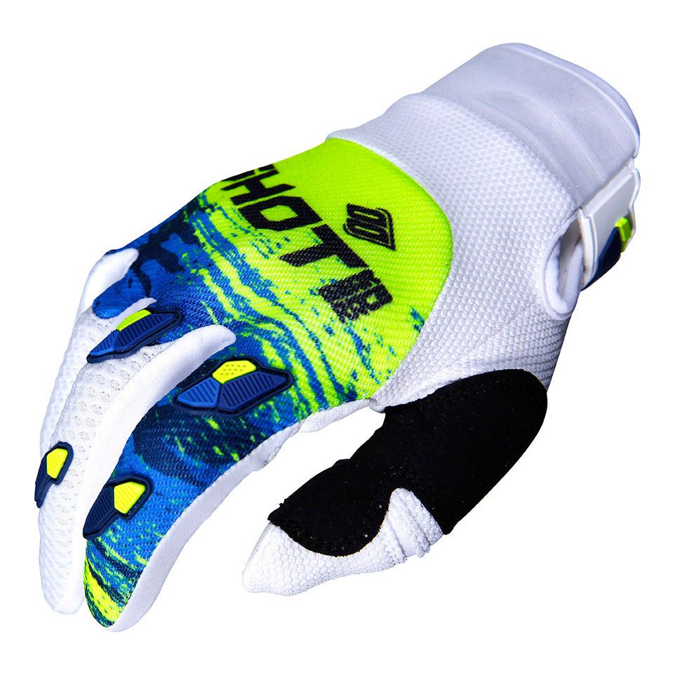 Shot Contact Counter Gloves Blue / Neon Yellow