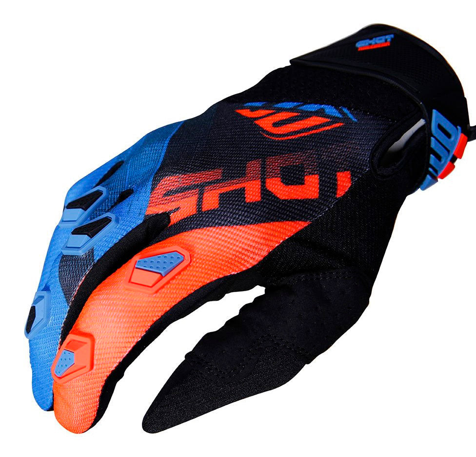 Shot Devo Ultimate Youth Gloves Blue / Neon Orange