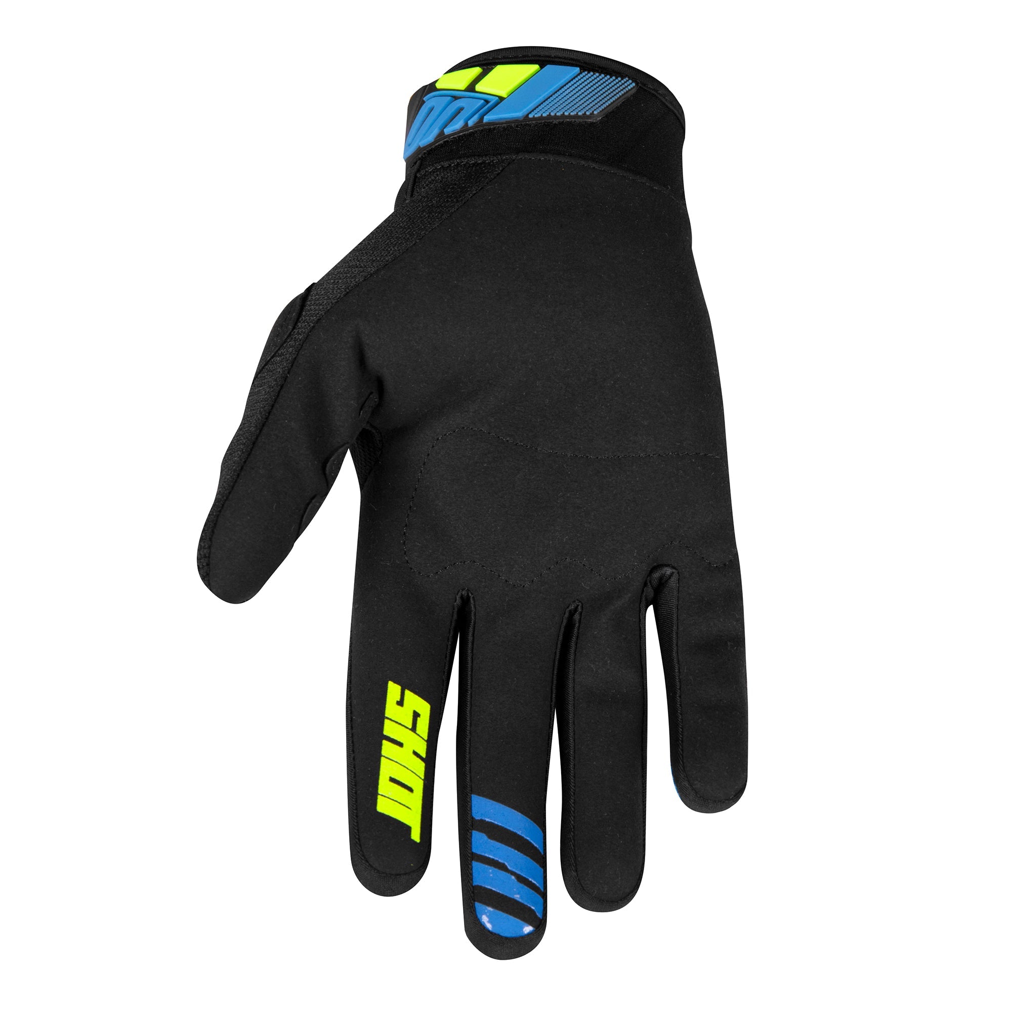 Shot Devo Kids Gloves Ventury Blue / Neon Yellow