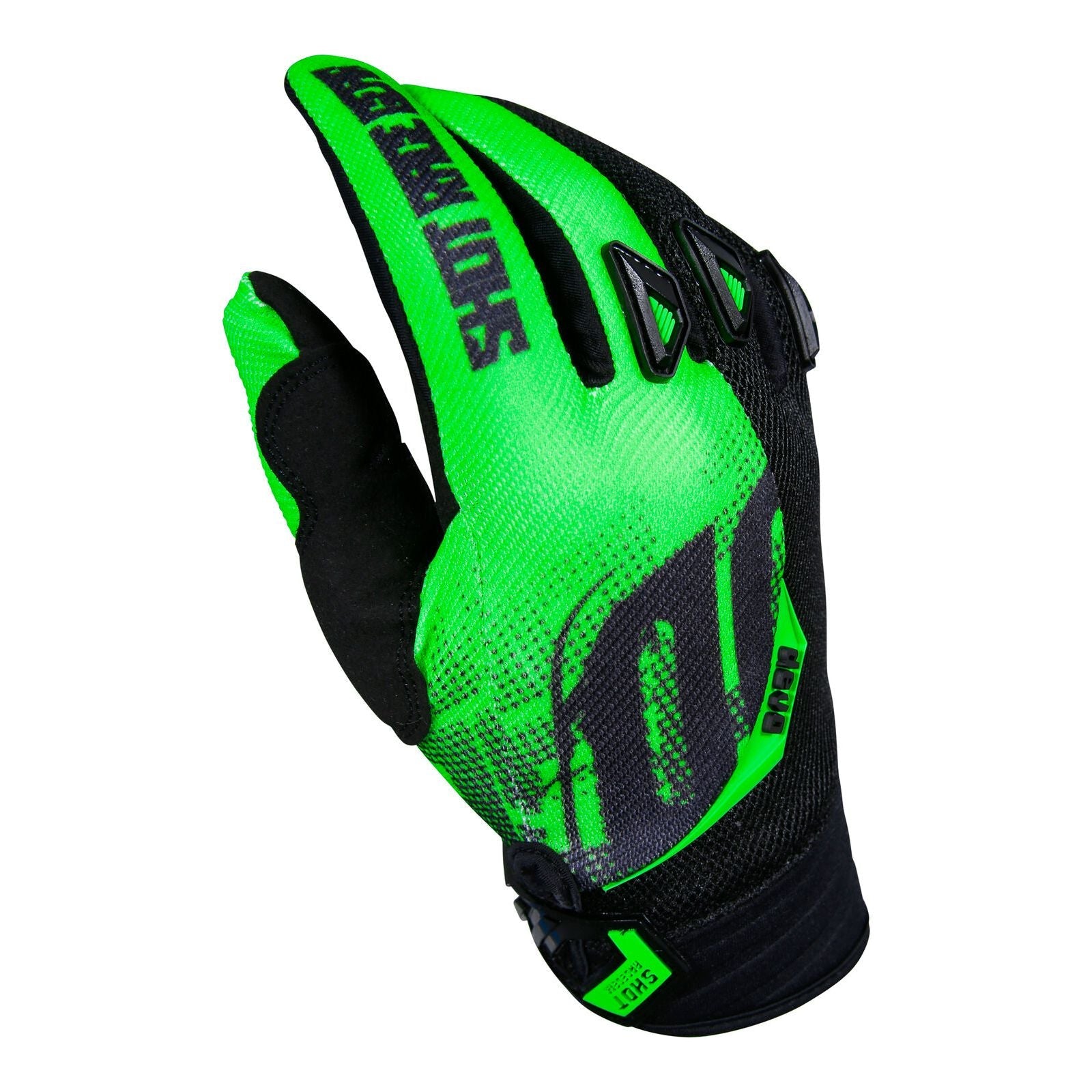 Shot Devo Venom Youth MX Gloves Neon Green