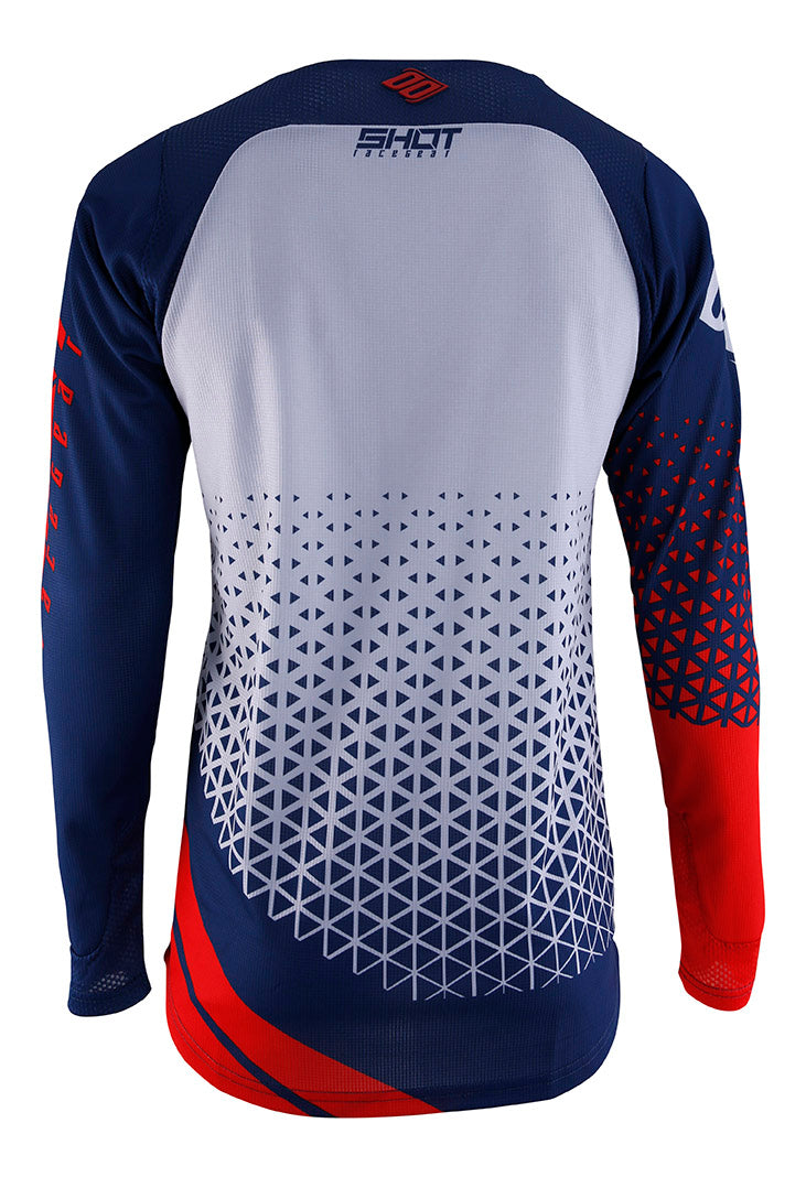 Shot Aerolite Delta MX Jersey Red - FREE UK Shipping, FREE 365 Day Returns | Moto Central