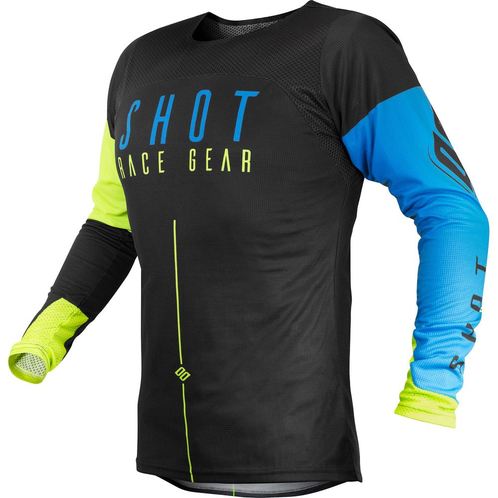 Shot Aerolite MX Jersey Alpha Blue / Neon Yellow