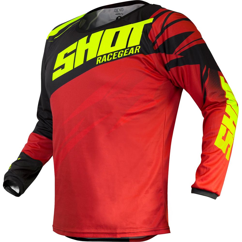 Shot Devo MX Jersey Ventury Red / Neon Yellow