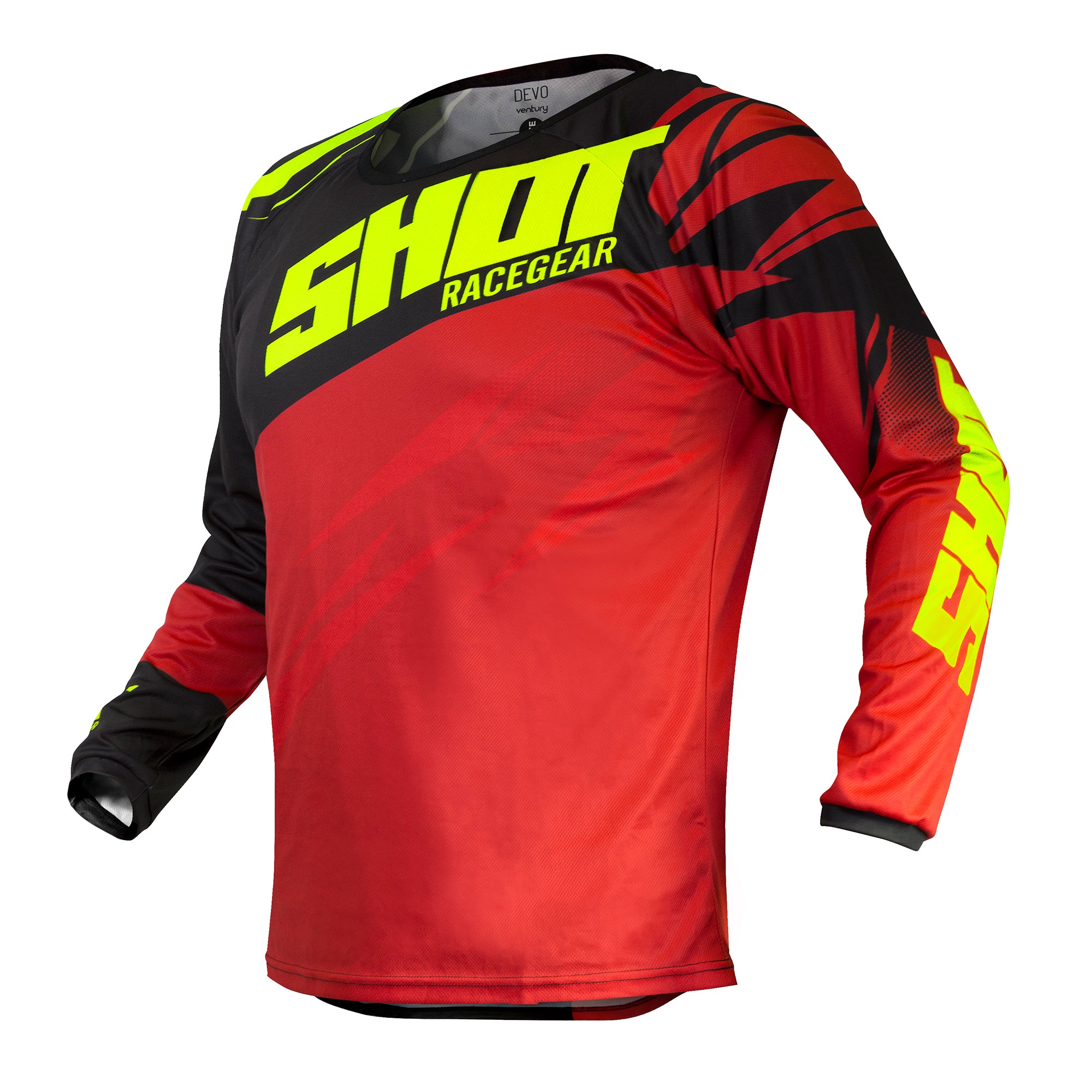 Shot Devo MX Jersey Ventury Red / Neon Yellow  - FREE UK Delivery - Moto Central