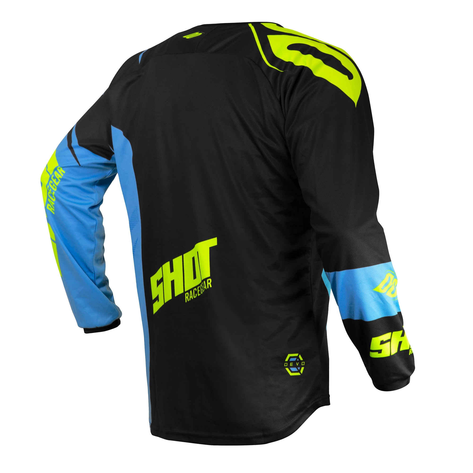 Shot Devo Kids MX Jersey Ventury Blue / Neon Yellow