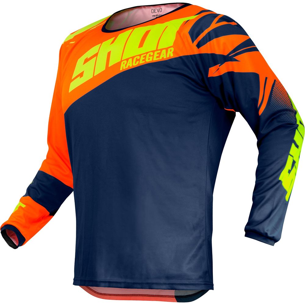 Shot Devo Kids MX Jersey Ventury Neon Orange / Neon Yellow