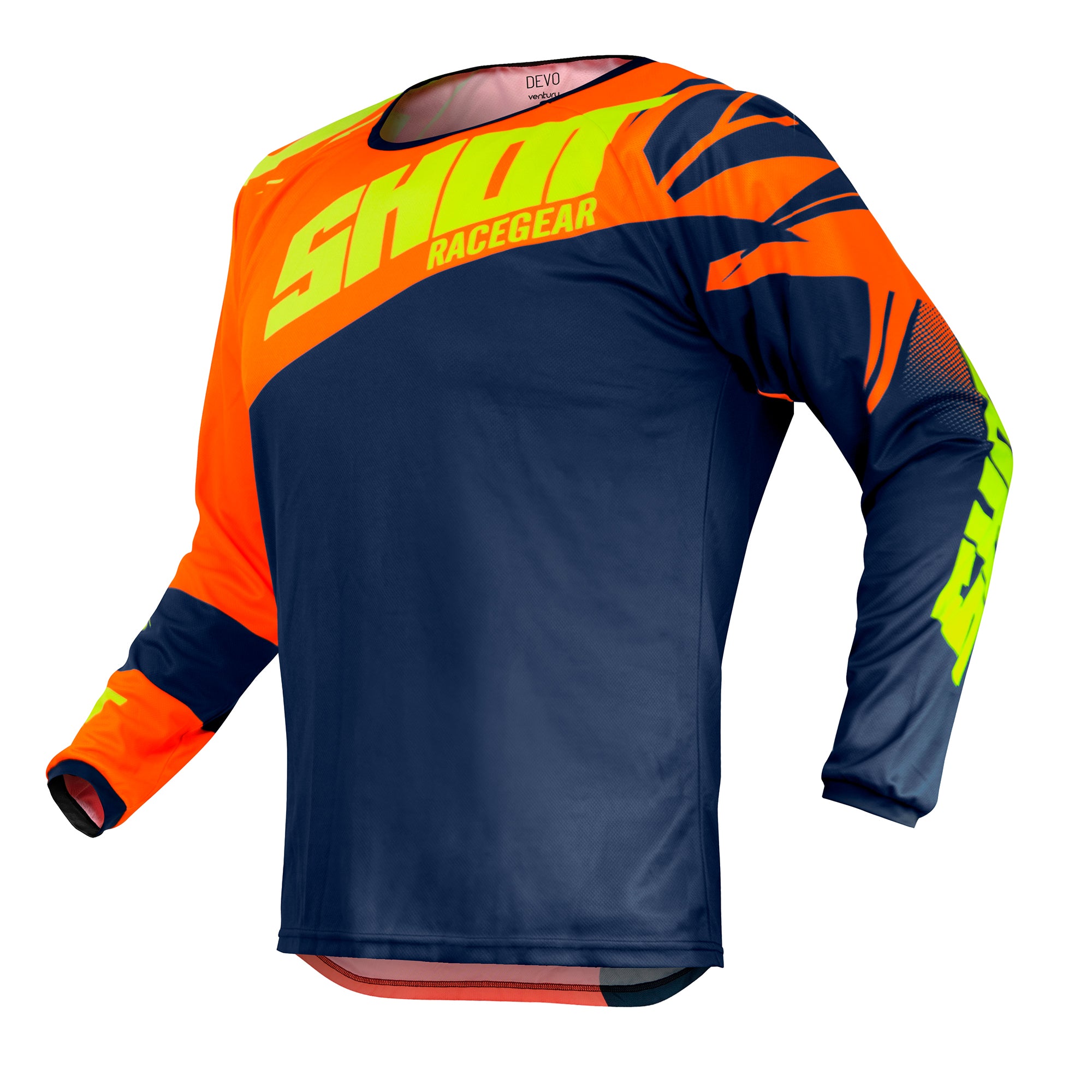 Shot Devo Kids MX Jersey Ventury Neon Orange / Neon Yellow - FREE UK Shipping, FREE 365 Day Returns | Moto Central