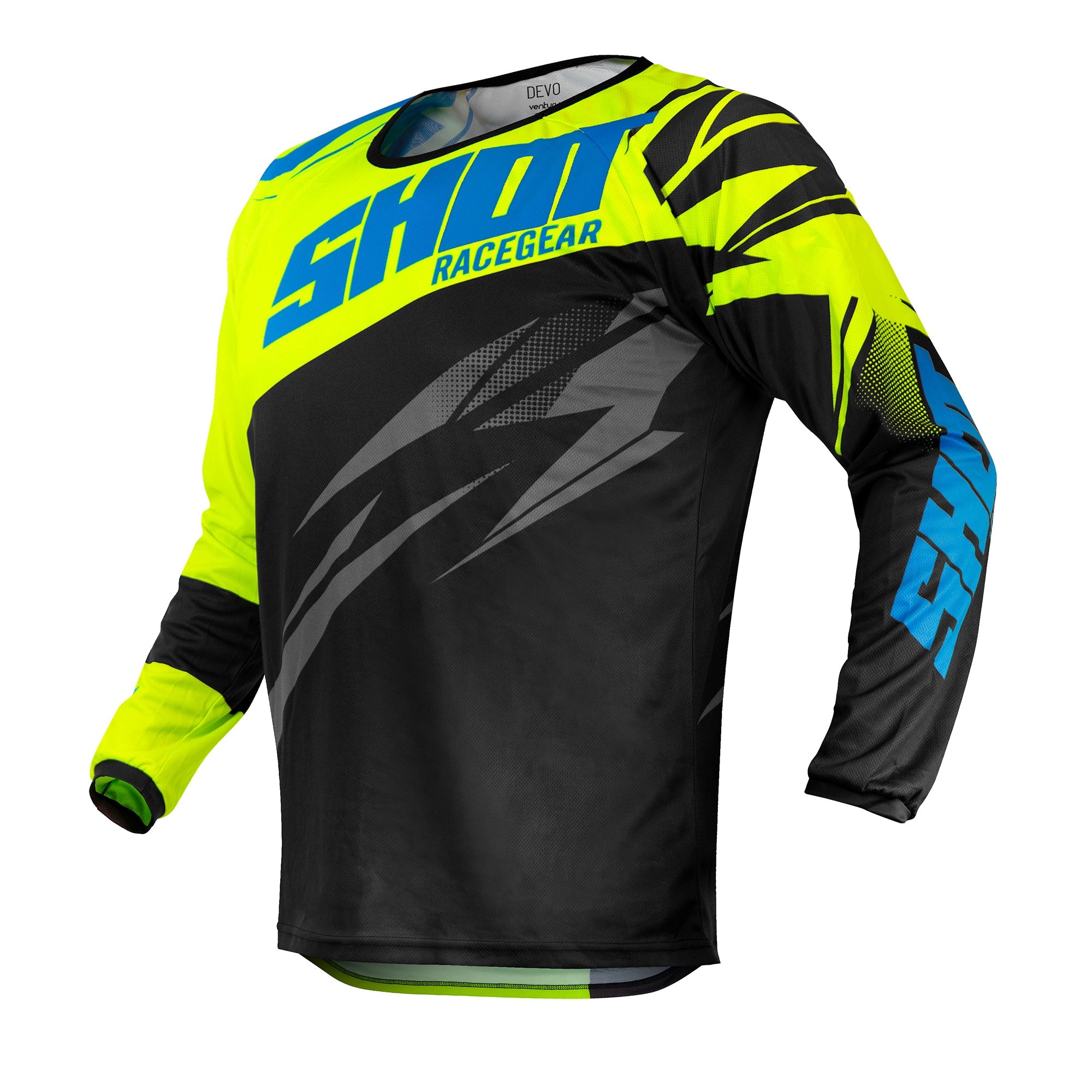 Shot Devo Kids MX Jersey Ventury Neon Yellow