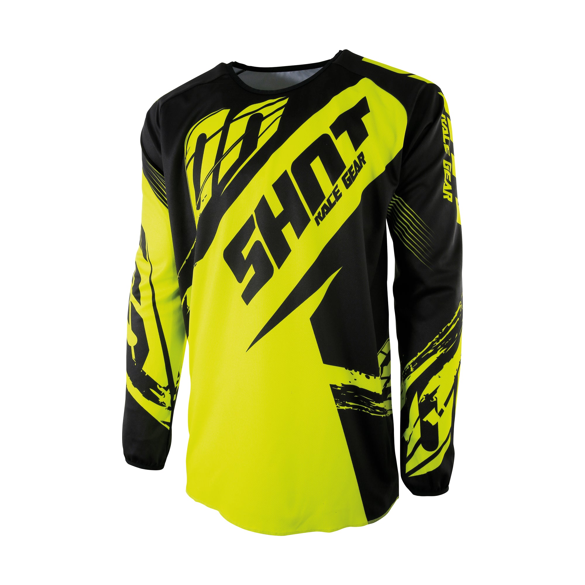 Shot Devo Kids MX Jersey Fast Neon Yellow - FREE UK Shipping, FREE 365 Day Returns | Moto Central