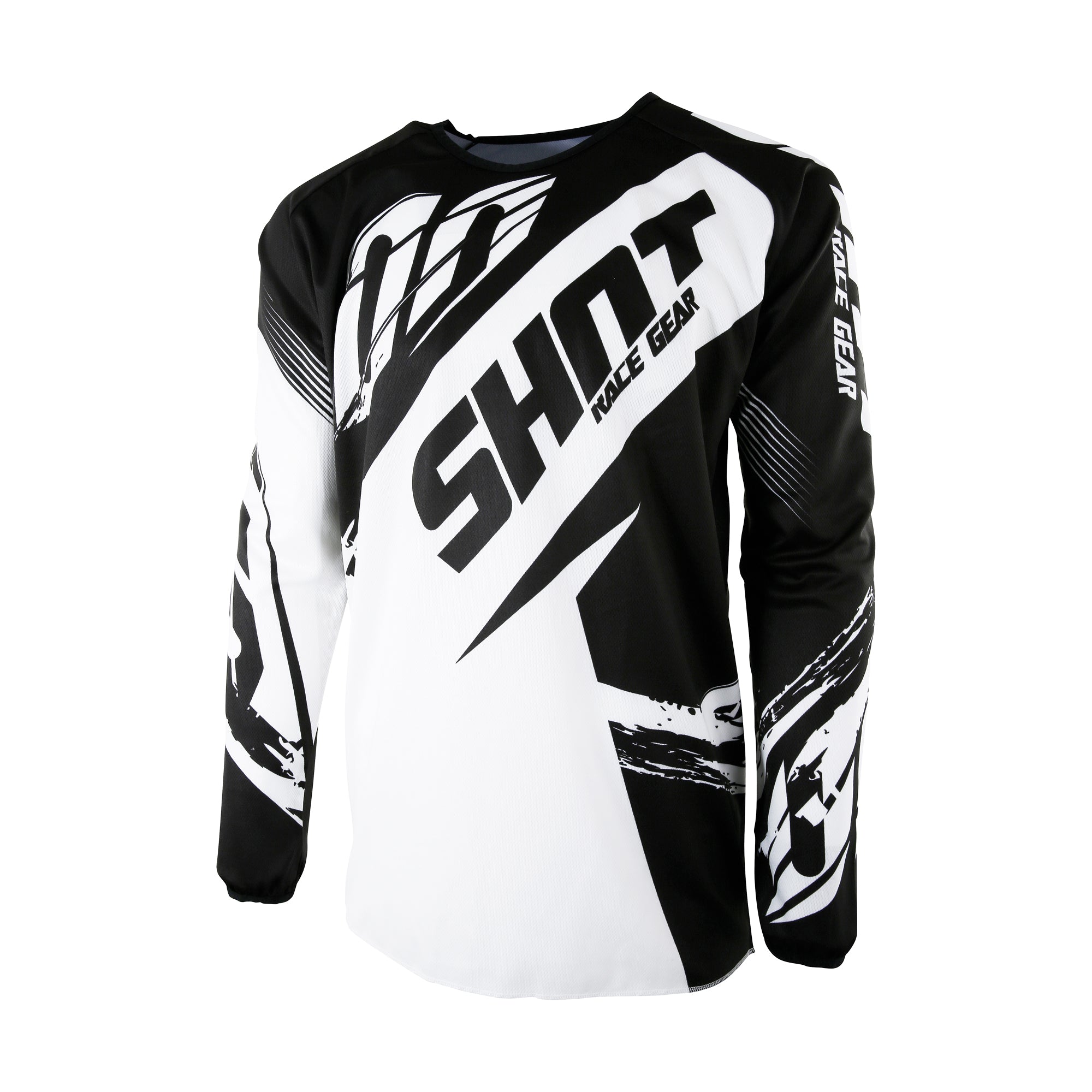 Shot Devo Kids MX Jersey Fast Neon Black / White