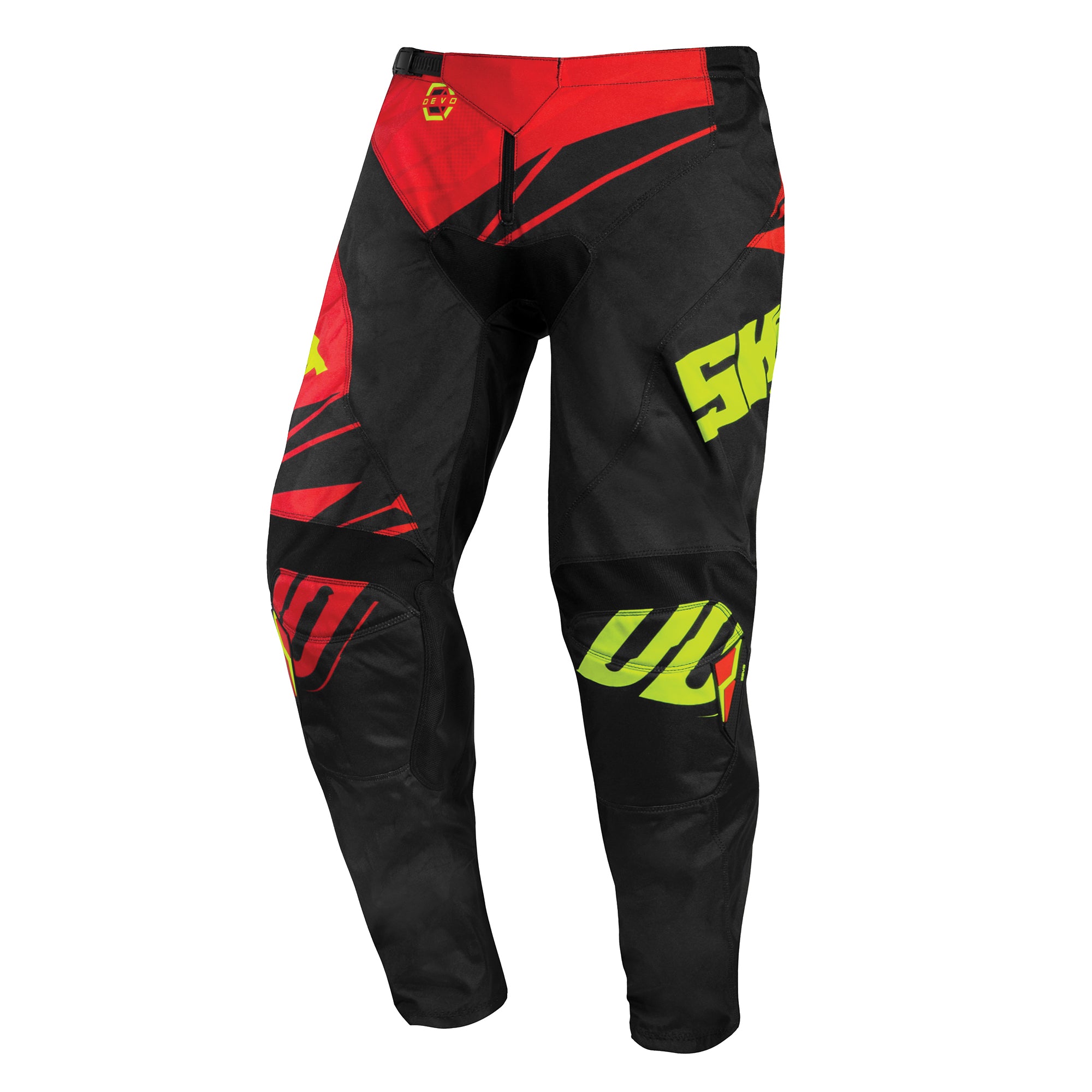 Shot Devo MX Trouser Ventury Red / Neon Yellow - FREE UK Shipping, FREE 365 Day Returns | Moto Central