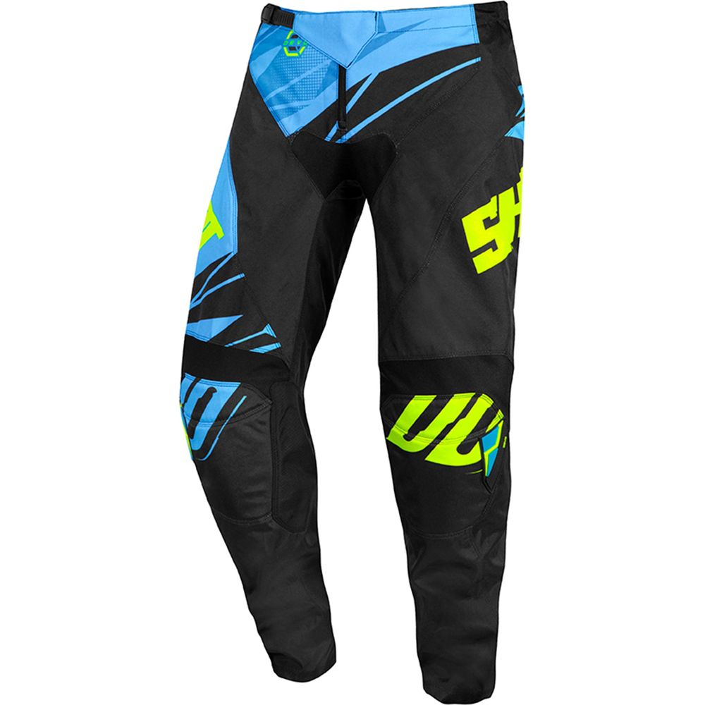 Shot Devo Kids MX Trouser Ventury Cyan Blue / Neon Yellow