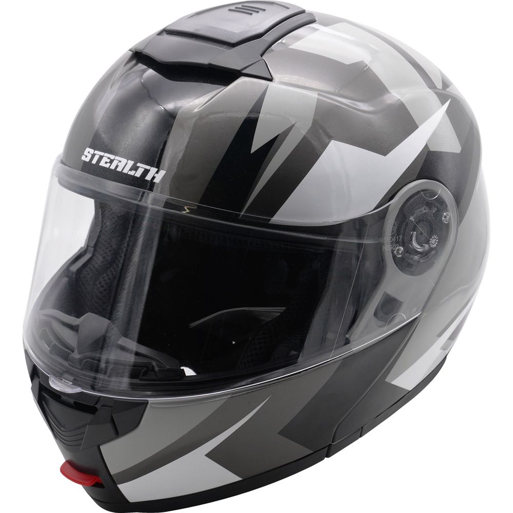 Stealth V159 Flip-Up Helmet Graphic Gloss Mono