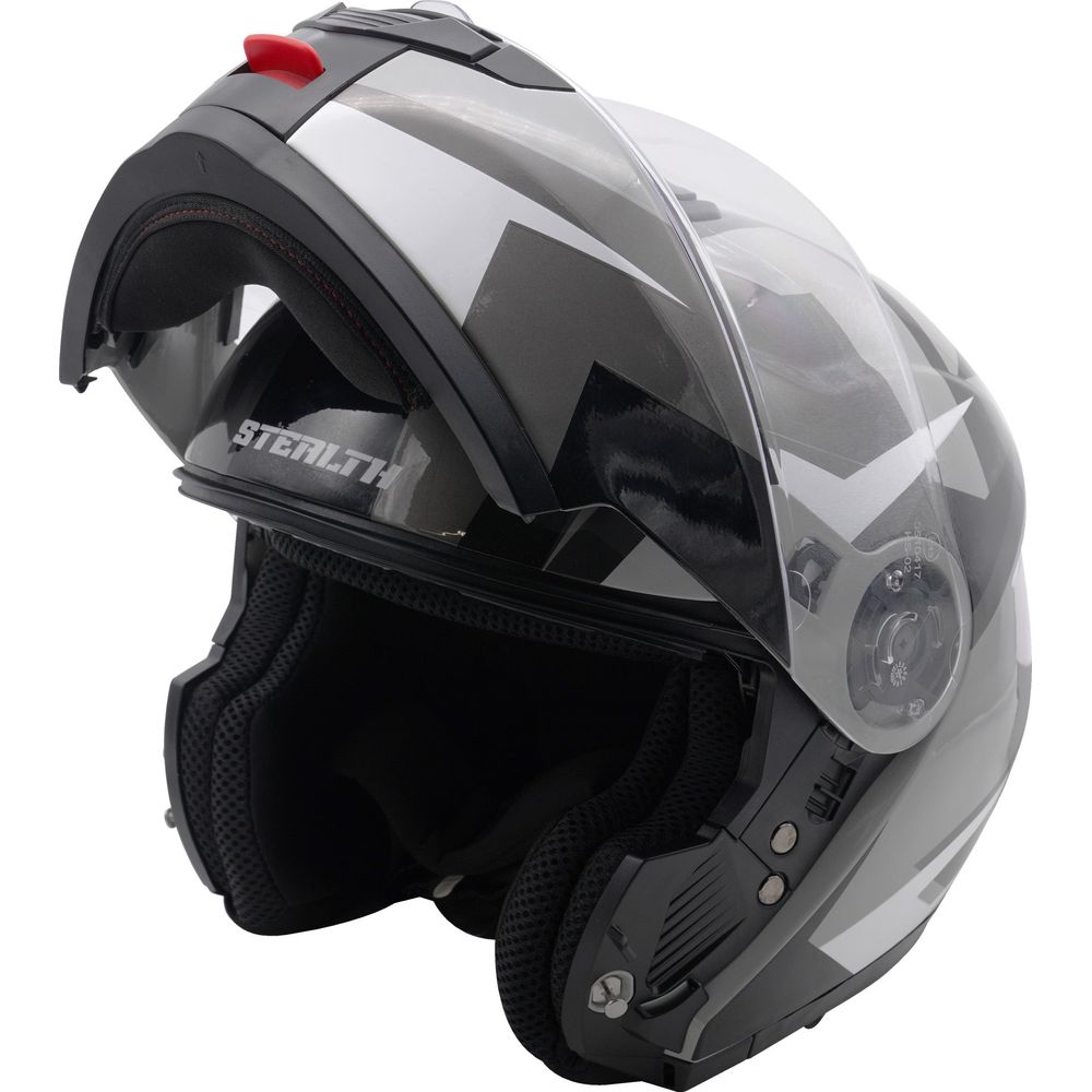 Stealth V159 Flip-Up Helmet Graphic Gloss Mono