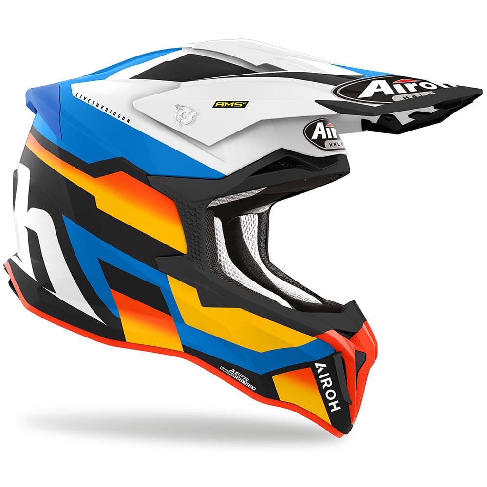 Airoh Strycker Glam 22.06 Motocross Helmet Matt Blue - FREE UK Shipping, FREE 365 Day Returns | Moto Central