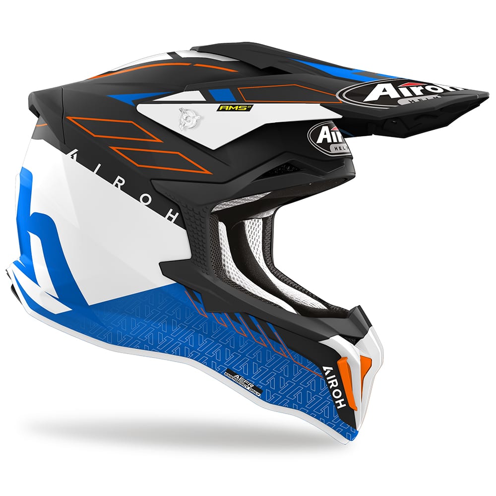 Airoh Strycker Skin 22.06 Motocross Helmet Matt Blue - FREE UK Shipping, FREE 365 Day Returns | Moto Central