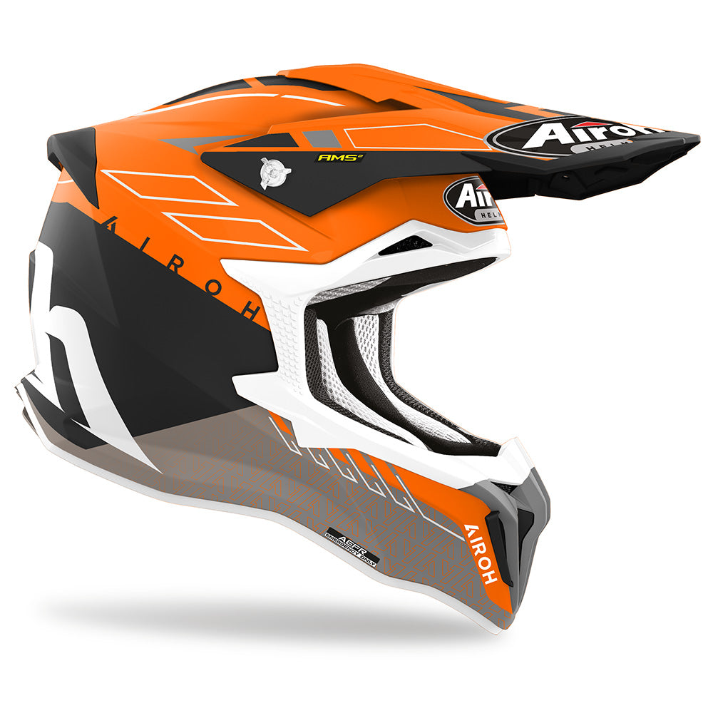 Airoh Strycker Skin 22.06 Motocross Helmet Matt Orange - FREE UK Shipping, FREE 365 Day Returns | Moto Central