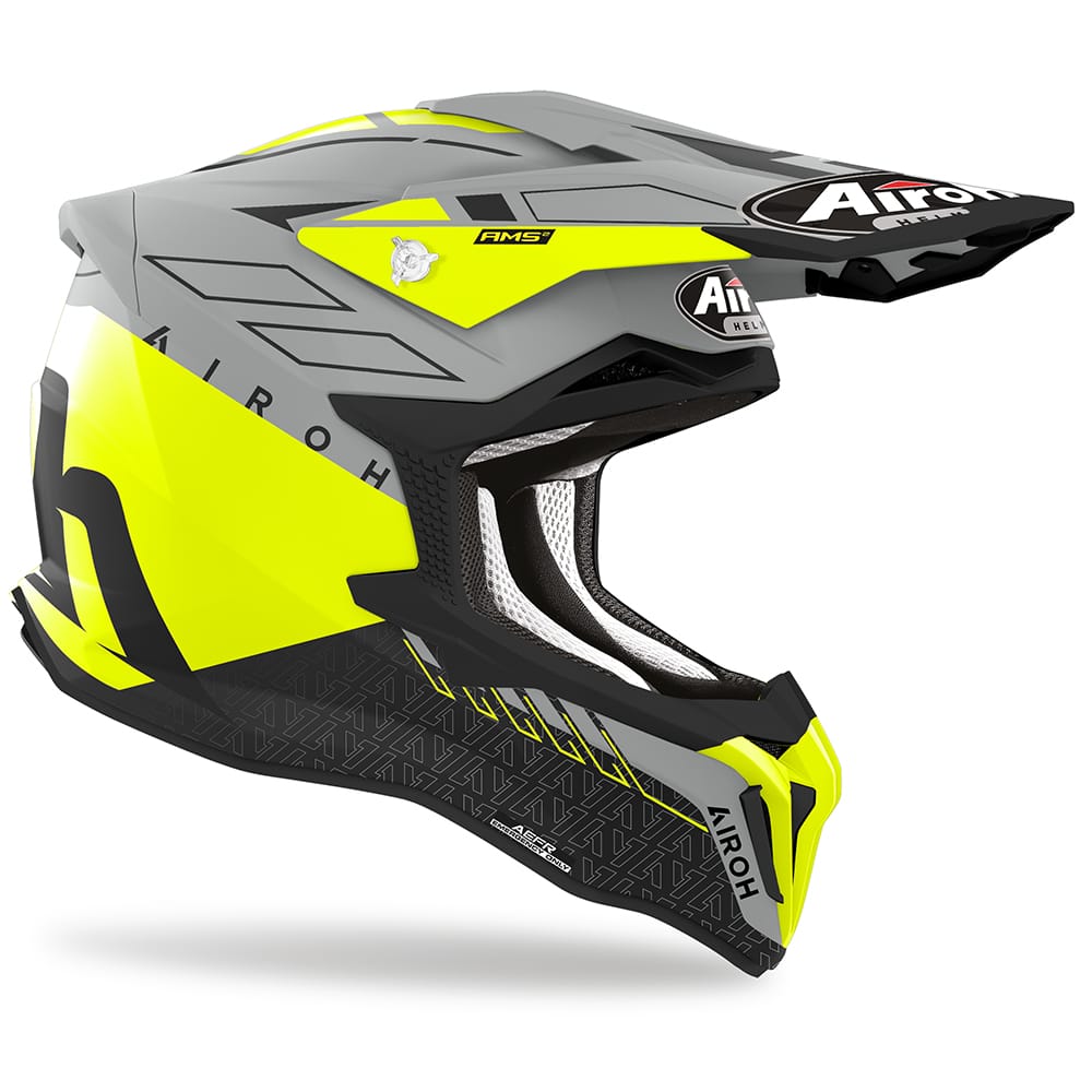 Airoh Strycker Skin 22.06 Motocross Helmet Matt Yellow