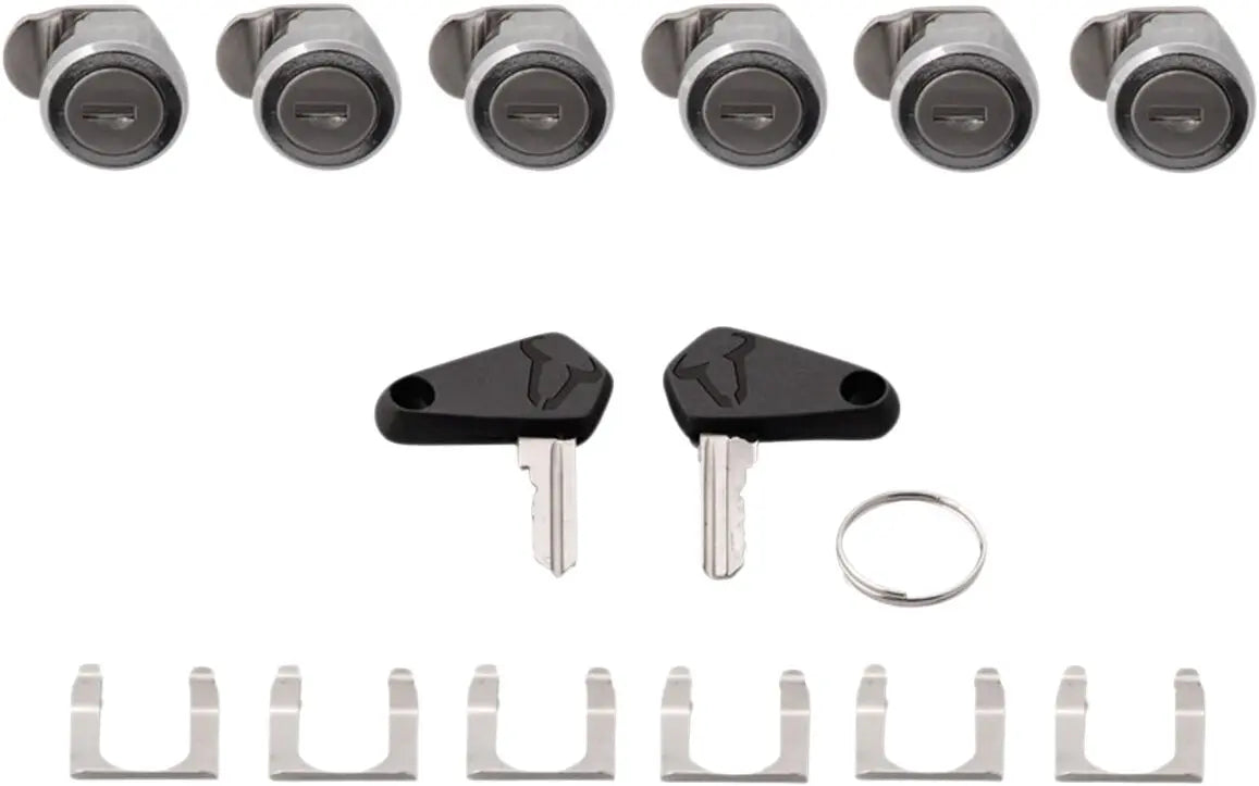 SW-Motech 6 Locks Black / Silver With 2 Keys For Trax Side / Top Cases | Vendor No ALK.00.165.16303 FREE UK Delivery, FREE 365 Day Returns | Moto Central