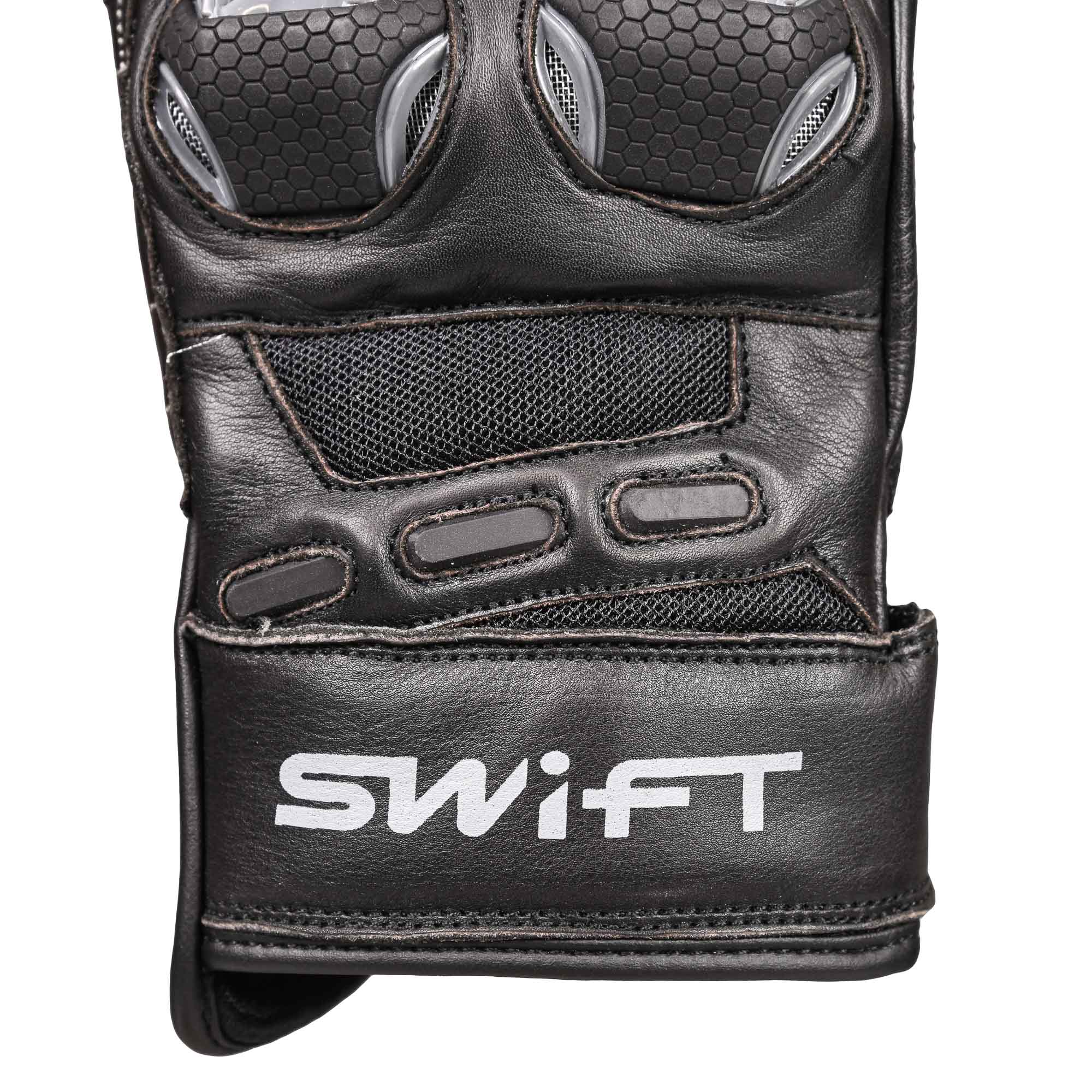 Swift S4 Leather Road Gloves Black  - FREE UK Delivery - Moto Central