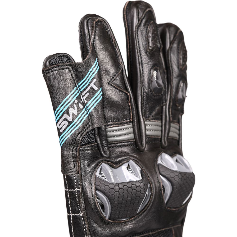 Swift S4 Leather Road Gloves Black