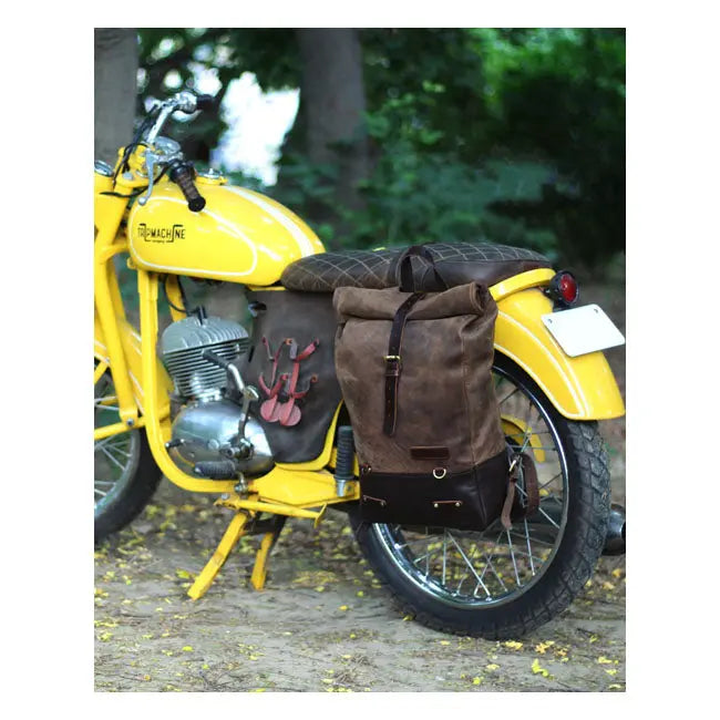 Trip Machine Backpack / Saddlebag Tobacco Brown  - FREE UK Shipping, FREE 365 Day Returns | Moto Central