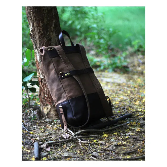 Trip Machine Backpack / Saddlebag Tobacco Brown  - FREE UK Shipping, FREE 365 Day Returns | Moto Central