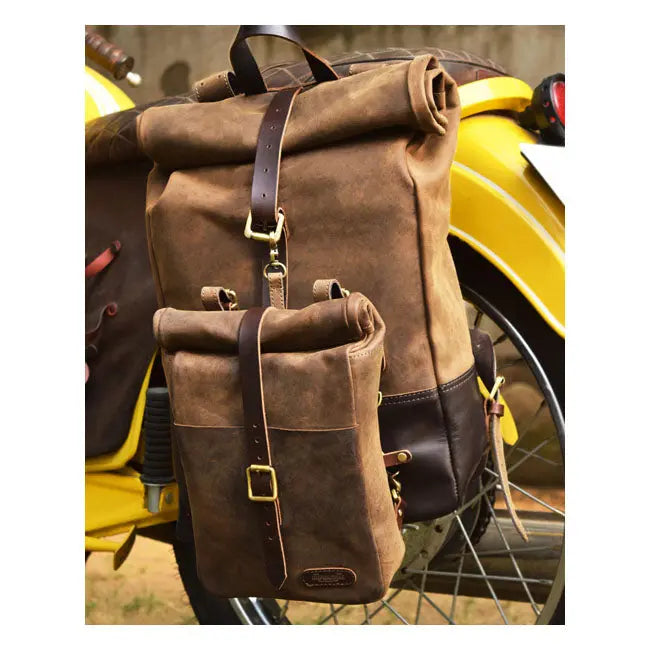 Trip Machine Universal Mini Backpack / Saddlebag Tobacco  - FREE UK Shipping, FREE 365 Day Returns | Moto Central