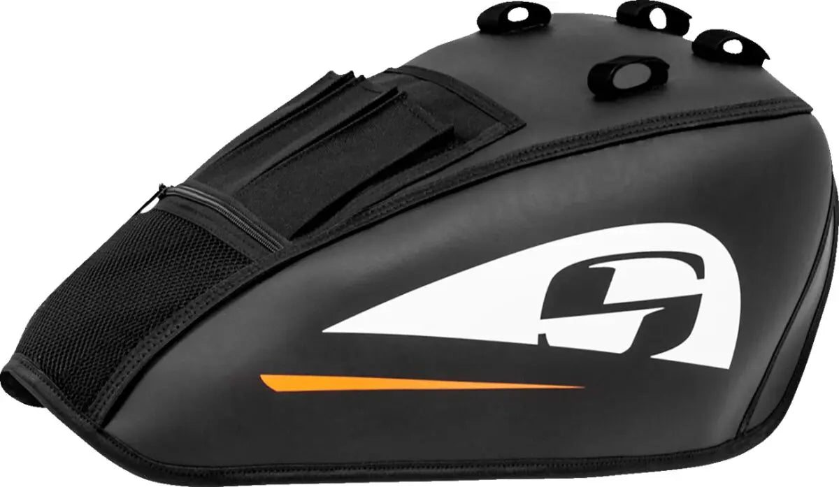 Saddlemen Fuel Tank Cover Black / White - FREE UK Shipping, FREE 365 Day Returns | Moto Central