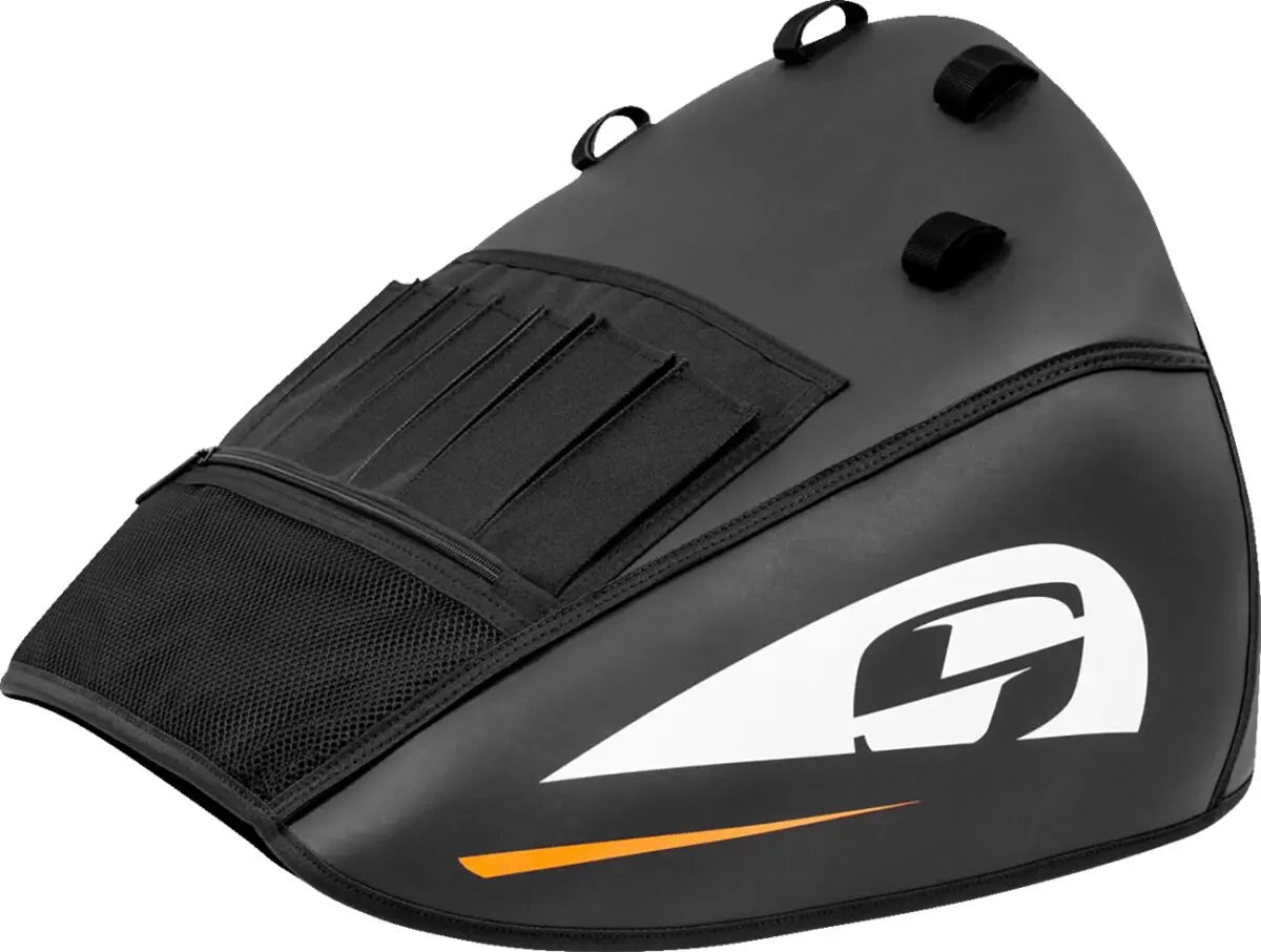 Saddlemen Fuel Tank Cover Black / White - FREE UK Shipping, FREE 365 Day Returns | Moto Central