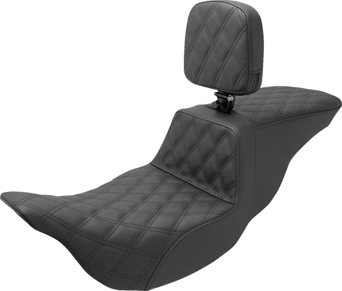 Saddlemen Full Lattice Stitch Tour Step Up Rider Backrest Seat Black - FREE UK Shipping, FREE 365 Day Returns | Moto Central