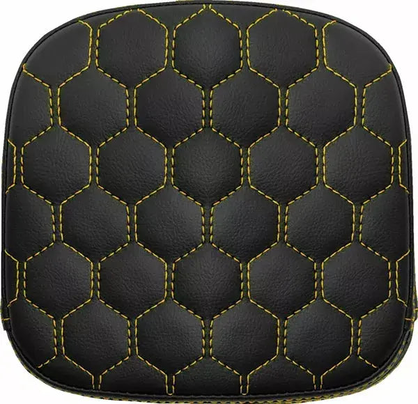 Saddlemen Honeycomb Sissy Bar Pad Black / Gold - FREE UK Shipping, FREE 365 Day Returns | Moto Central