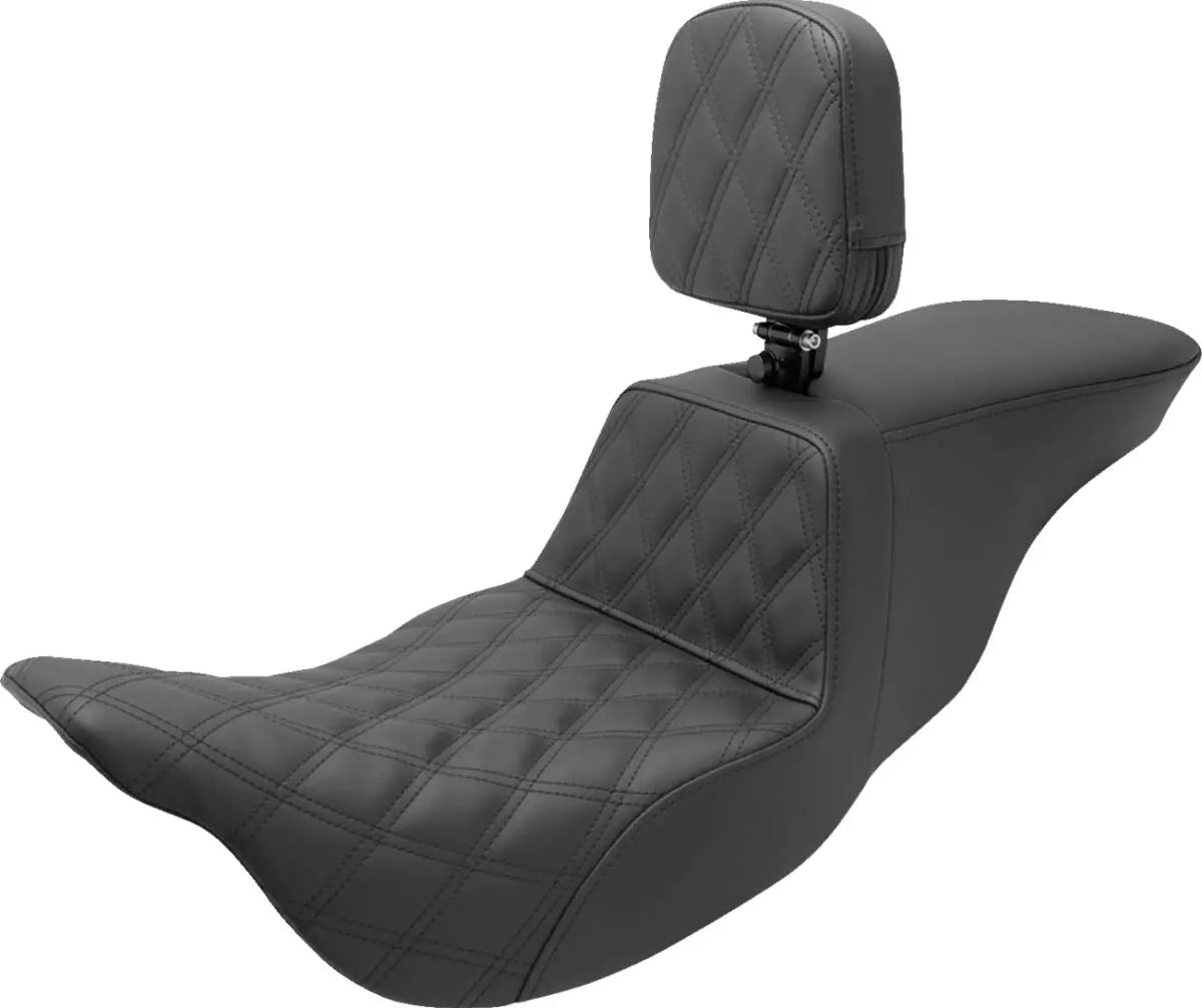 Saddlemen Rider Lattice Stitch Tour Step Up Rider Backrest Seat Black - FREE UK Shipping, FREE 365 Day Returns | Moto Central