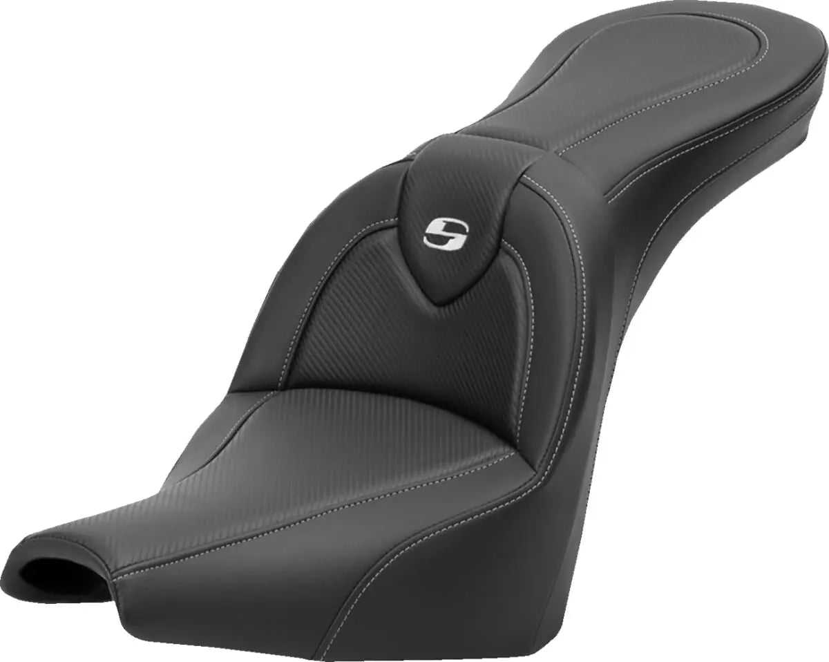 Saddlemen Roadsofa Carbon Fiber Seat Black - FREE UK Shipping, FREE 365 Day Returns | Moto Central