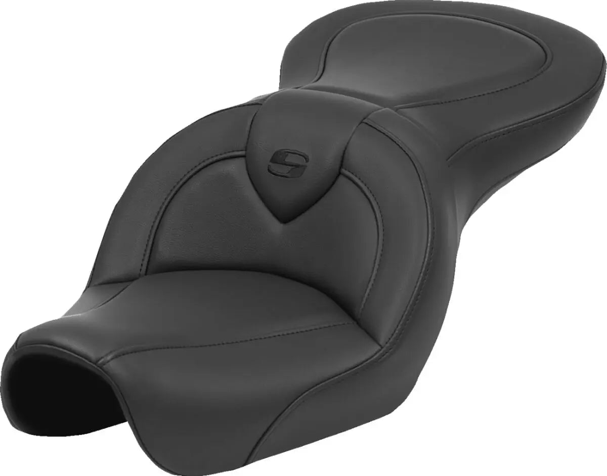 Saddlemen Roadsofa Standard Reach Black Stitching FXD Seat Black - FREE UK Shipping, FREE 365 Day Returns | Moto Central