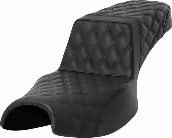 Saddlemen Step-Up Black Stitching / Lattice Stitched Seat Black - FREE UK Shipping, FREE 365 Day Returns | Moto Central