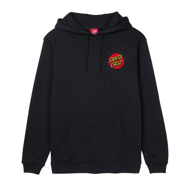 Santa Cruz Dot Chest Hoodie Black  - FREE UK Shipping, FREE 365 Day Returns | Moto Central