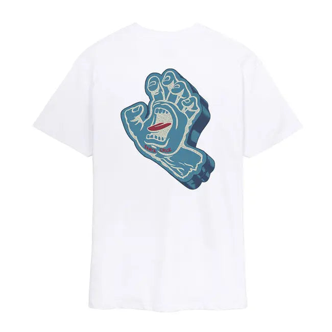 Santa Cruz Screaming Foam Hand T-Shirt White  - FREE UK Shipping, FREE 365 Day Returns | Moto Central