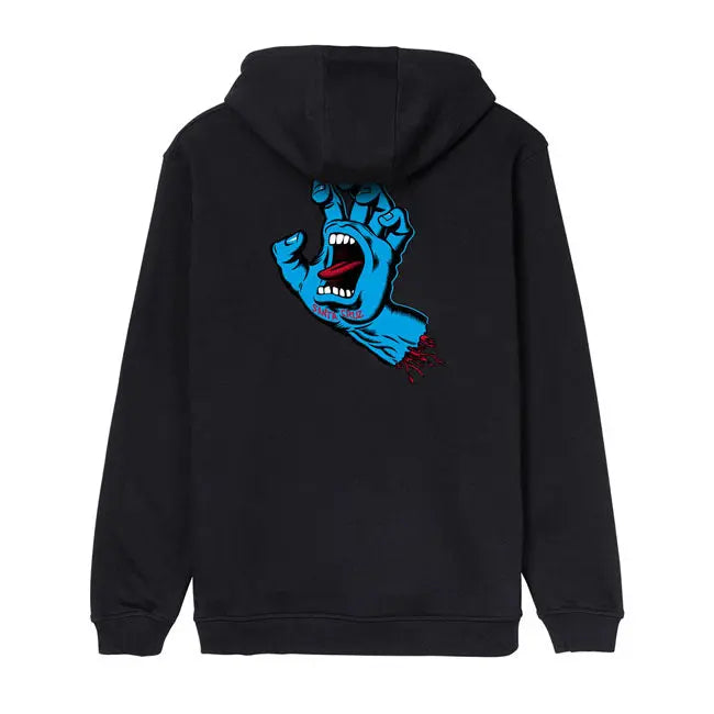 Santa Cruz Screaming Hand Chest Hoodie Black  - FREE UK Shipping, FREE 365 Day Returns | Moto Central