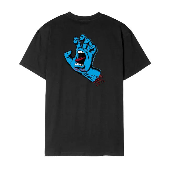 Santa Cruz Screaming Hand Chest T-Shirt Black  - FREE UK Shipping, FREE 365 Day Returns | Moto Central