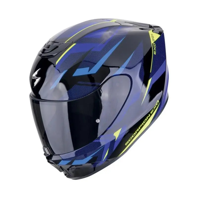 Scorpion EXO 391 Aaxo Black / Blue FREE UK Delivery, FREE 365 Day Returns | Moto Direct