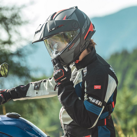 Schuberth E2 Defender Flip-Up Helmet Red / Black