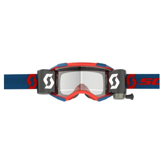 Scott Fury WFS Goggles Dark Blue / Neon Red / Clear Works  - FREE UK Shipping, FREE 365 Day Returns | Moto Central