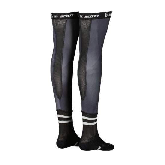 Scott Knee Brace Socks Black / White  - FREE UK Shipping, FREE 365 Day Returns | Moto Central