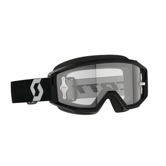 Scott Primal Clear Goggles Black / White / Clear Works  - FREE UK Shipping, FREE 365 Day Returns | Moto Central