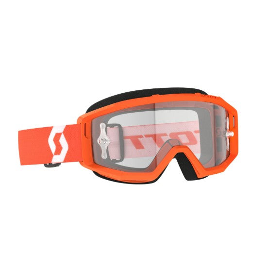 Scott Primal Clear Goggles Orange / White / Clear Works  - FREE UK Shipping, FREE 365 Day Returns | Moto Central