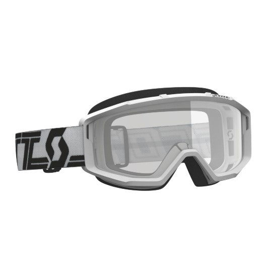 Scott Primal Clear Goggles White / Black / Clear  - FREE UK Shipping, FREE 365 Day Returns | Moto Central