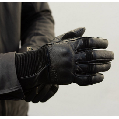 ByCity Detroit Leather Gloves Black